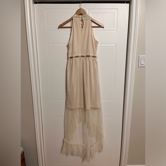 Boutique 1861 - Nude lace bodice with sheer high-low dress - Picture 2 of 5